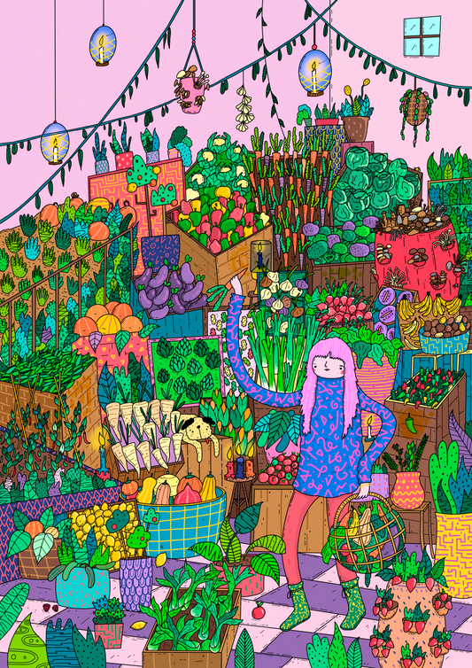 Veg Shop A3 print